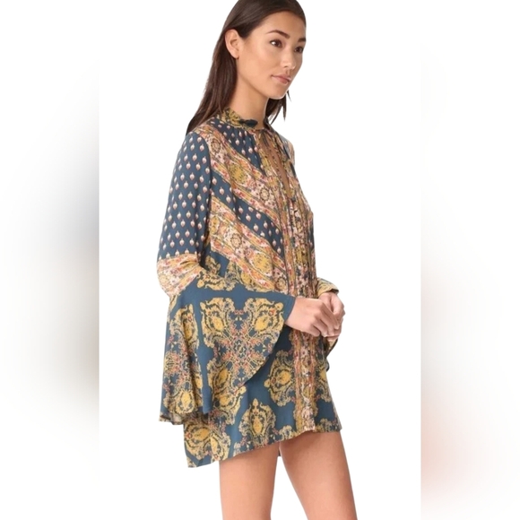 Free People Magic Mystery Tunic Navy Multicolor Size Small - Picture 10 of 10